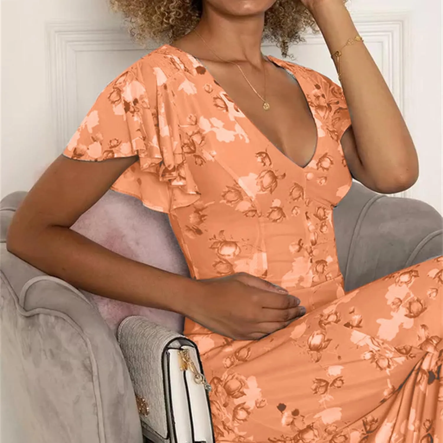 Maxi Dresses for Women 2025 Chiffon Dress Summer Dresses for Women Spring Summer Casual Maxi