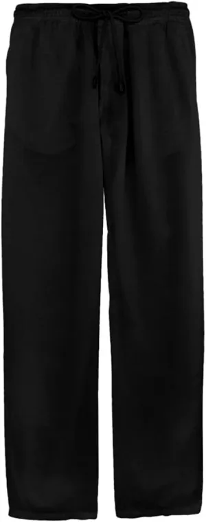 Men's Cotton Linen Drawstring Pants Elastic Waist Casual Long Pants Lightweight Loose Fit for Yoga Jogging Beachwear