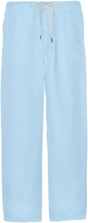 Men's Cotton Linen Drawstring Pants Elastic Waist Casual Long Pants Lightweight Loose Fit for Yoga Jogging Beachwear
