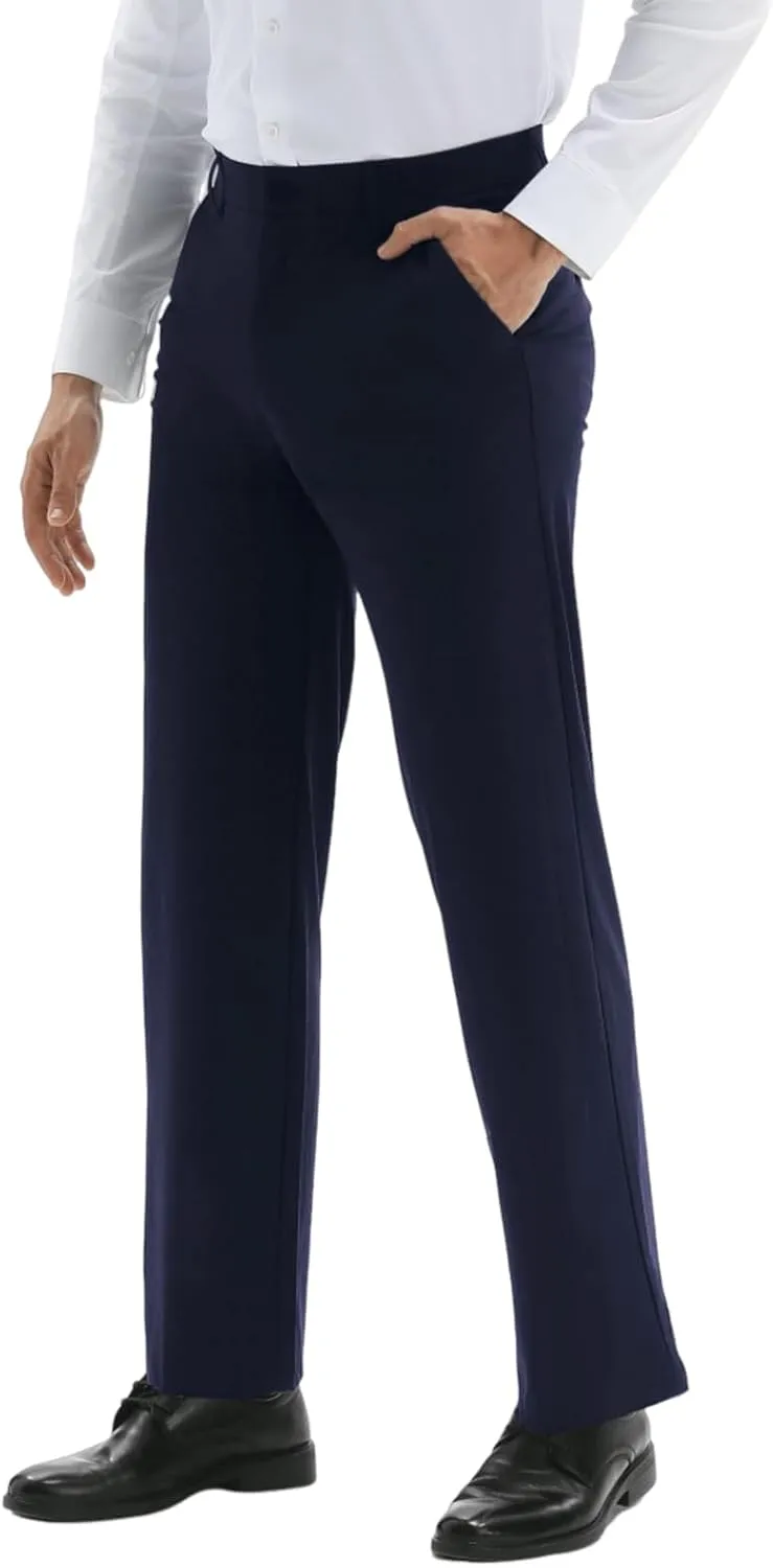 Mens Dress Pants, Cool 24X Men's Casual Classic Fit Golf Work Stretch Pants Lightweight Flat Front Pants