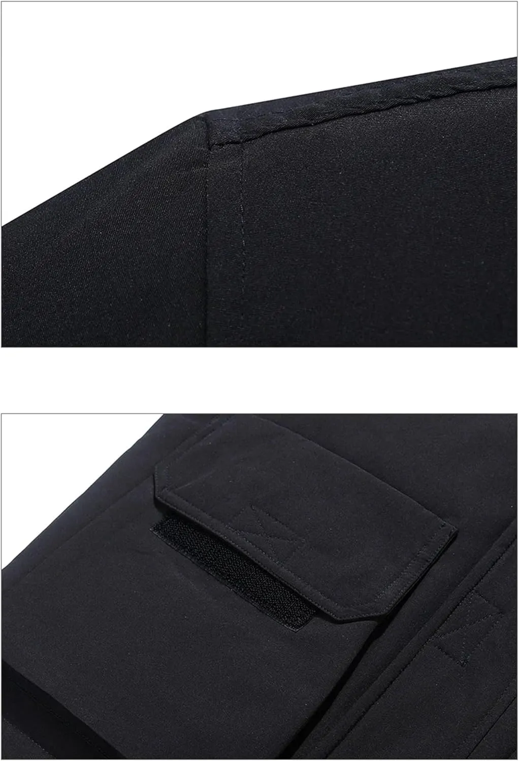 Men's Puffer Jacket Multi-Pocket Hooded Thick Warm Cotton-Padded Coat Winter Heavy Warm Quilted Jackets