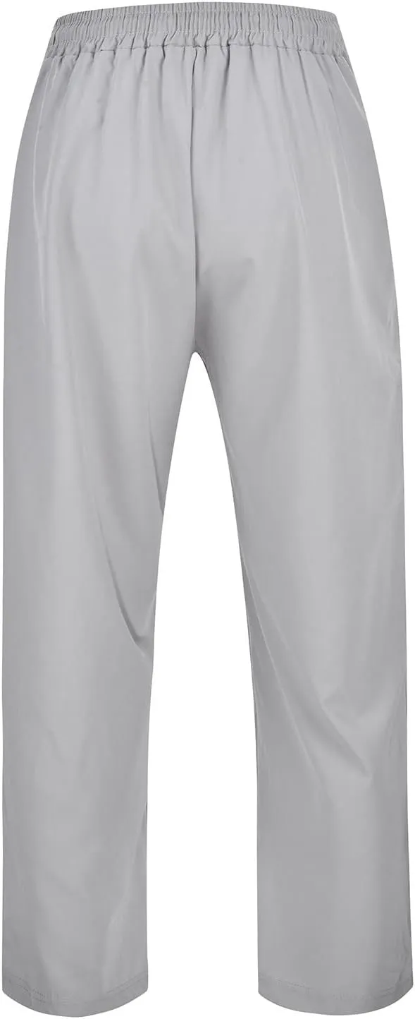 Mens Sweatpants with Pockets Open Bottom Athletic Pants Casual Relaxed Fit Straight Elastic Waist Joggers Outdoor Trousers
