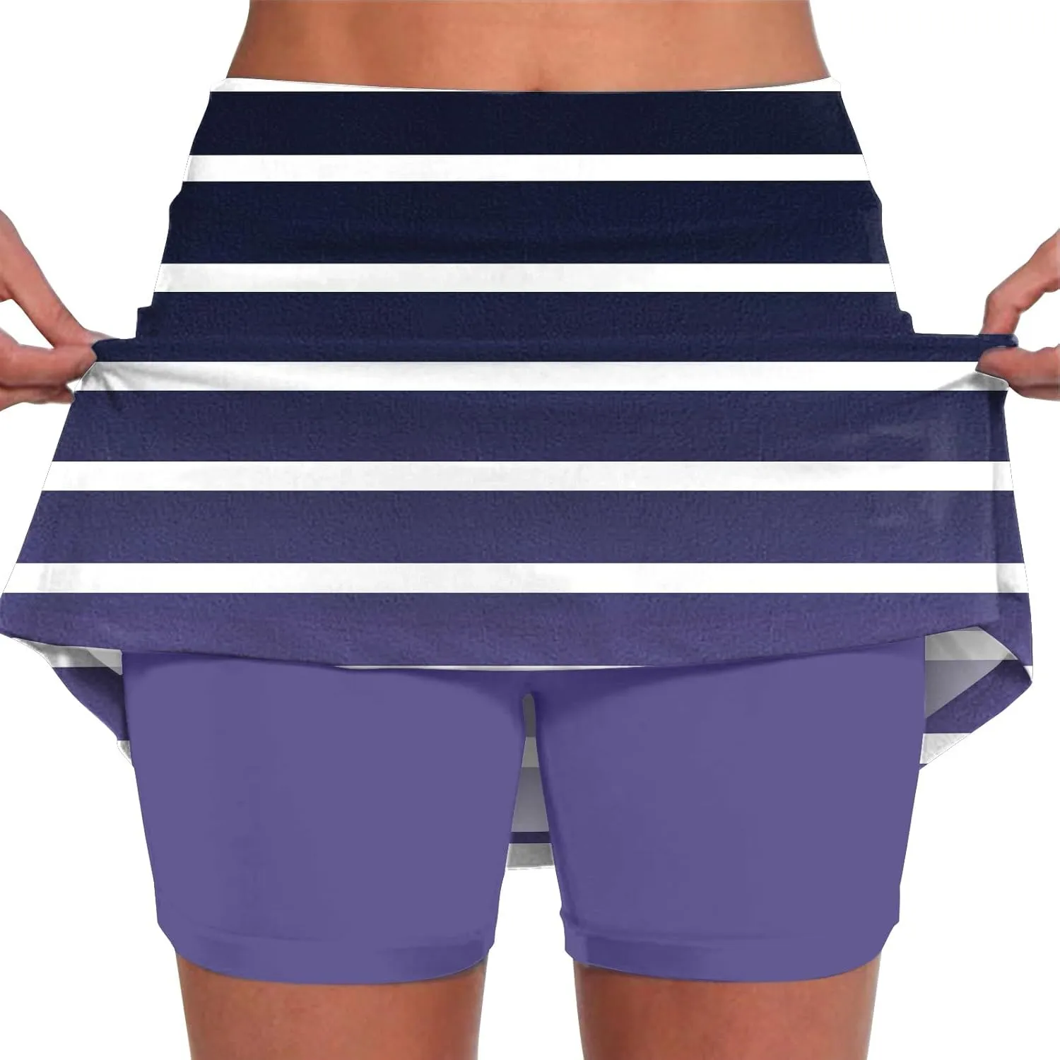 Mini Skirts for Women Casual High Waisted Tennis Golf Skorts Side Pockets Summer Workout 2 in 1 Shorts Underneath Plus Size