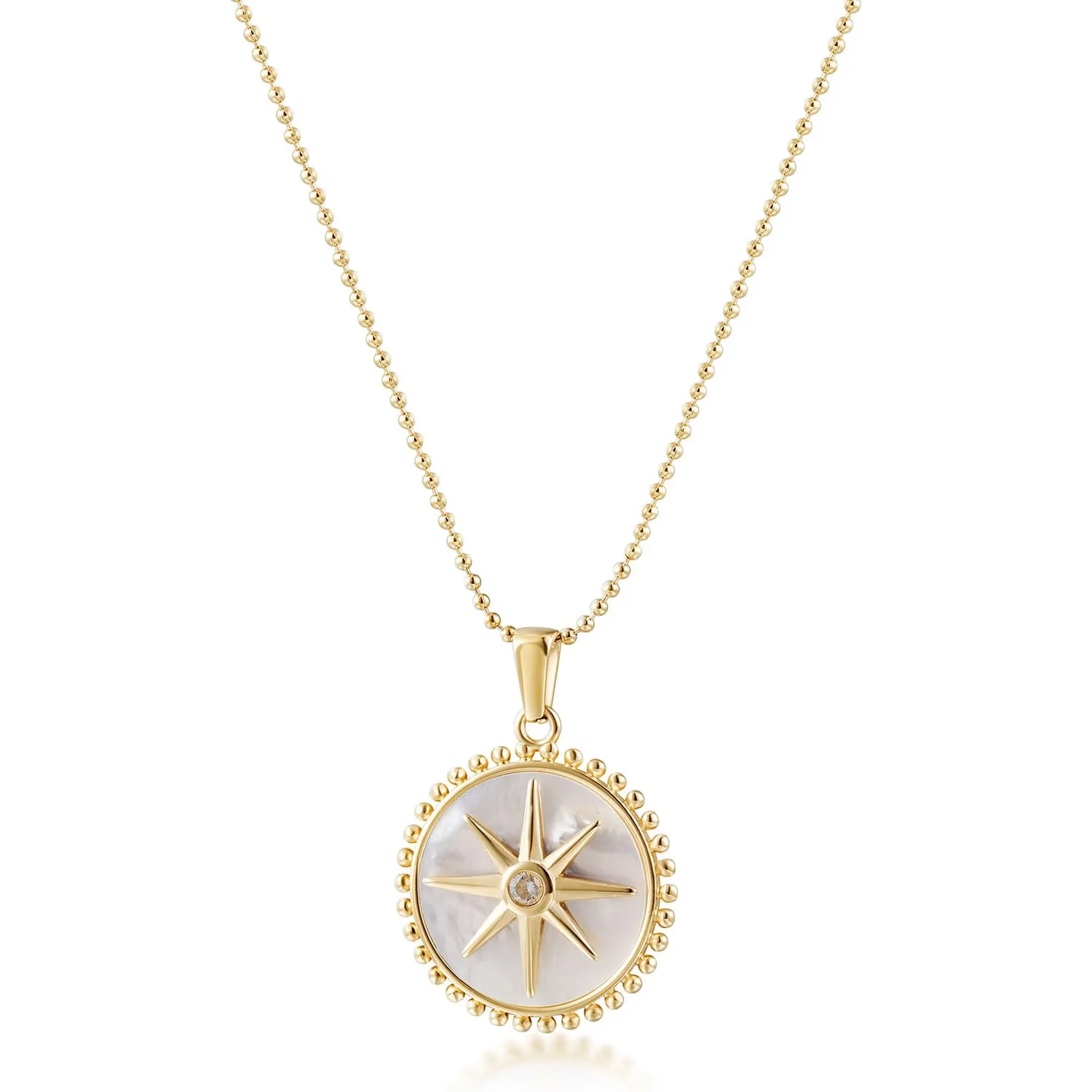 Mother of Pearl Circle Of Life Necklace