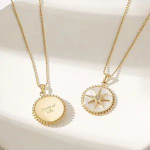 Mother of Pearl Circle Of Life Necklace