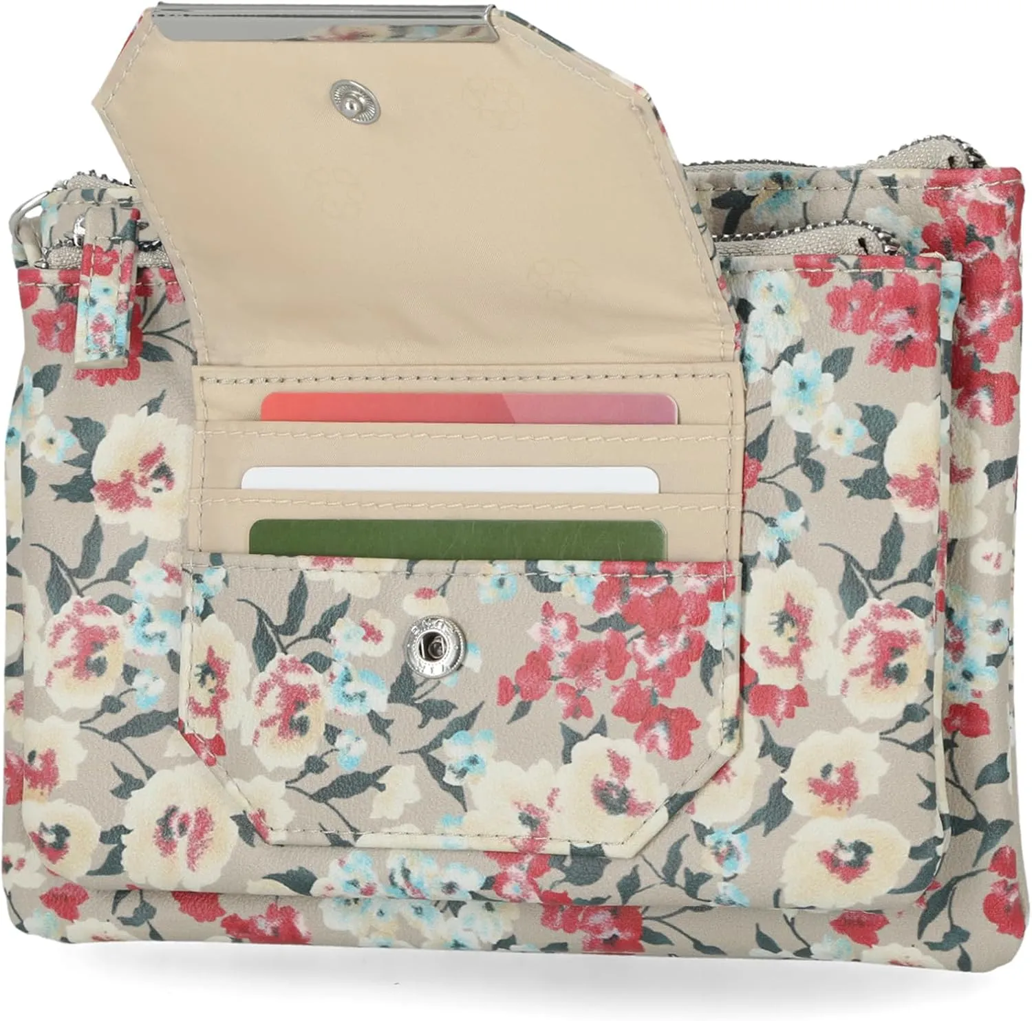Mundi Demi Anti Theft Womens Crossbody Bag Compact RFID Purse Credit Card Wallet