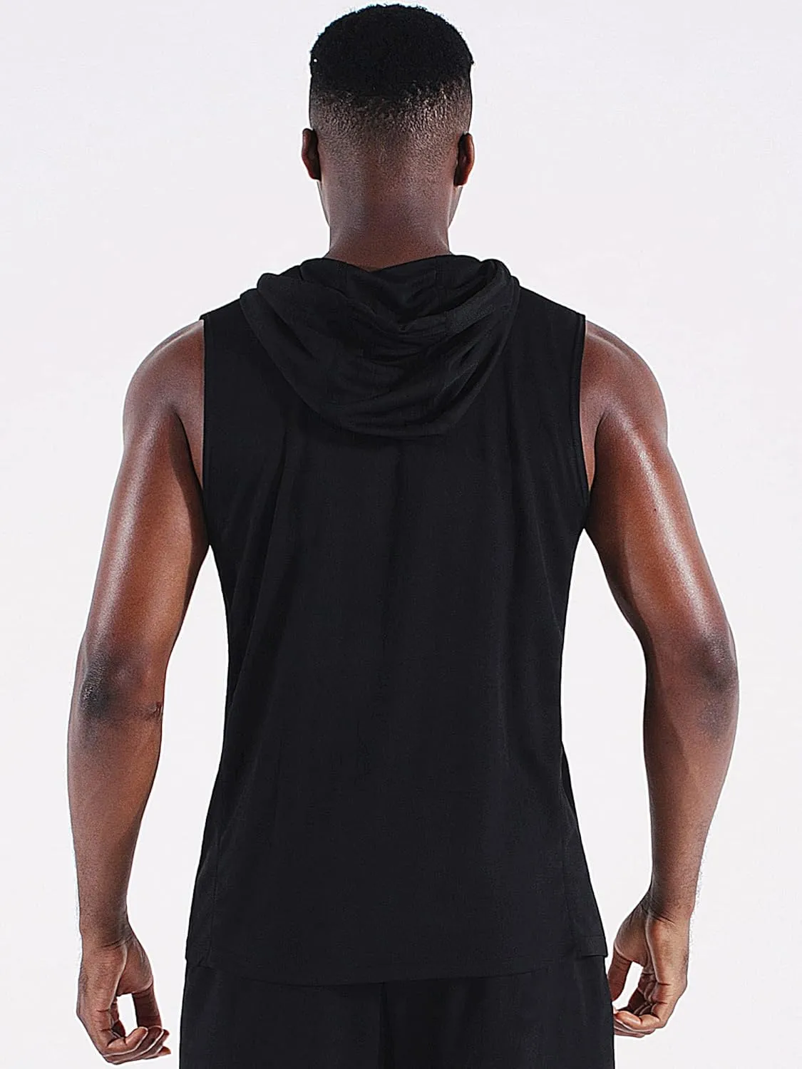 Neleus Men's Workout Tank Tops 3 Pack Sleeveless Running Shirts with Hoodie
