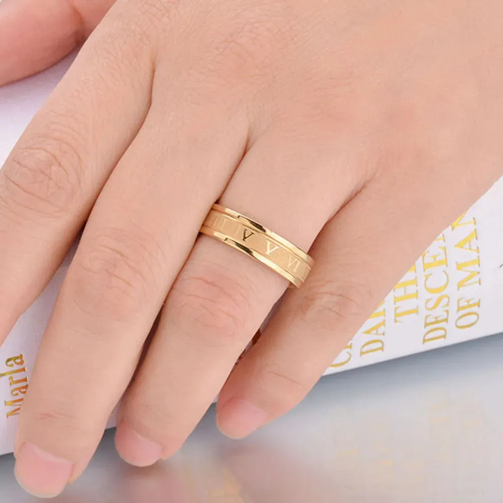 NOELLE  Modern Roman Numeral Ring