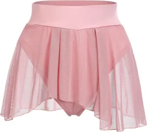 ODASDO Women's Pole Dance Outfit Rave Shorts Ruffle Panties Skirt Mesh Booty Bottoms Hot Pants Workout Clubwear