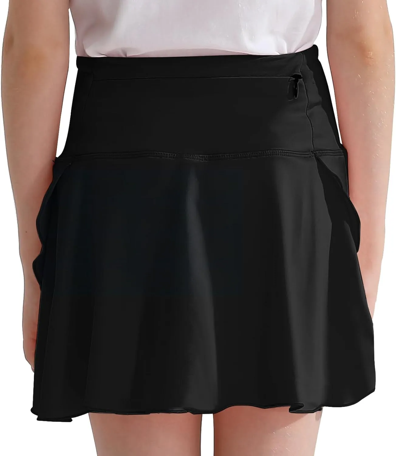 OEBLD Girls Athletic Skort High Waist Tennis Skirts with Shorts Butterfly Ruffle School Skirts with Pockets