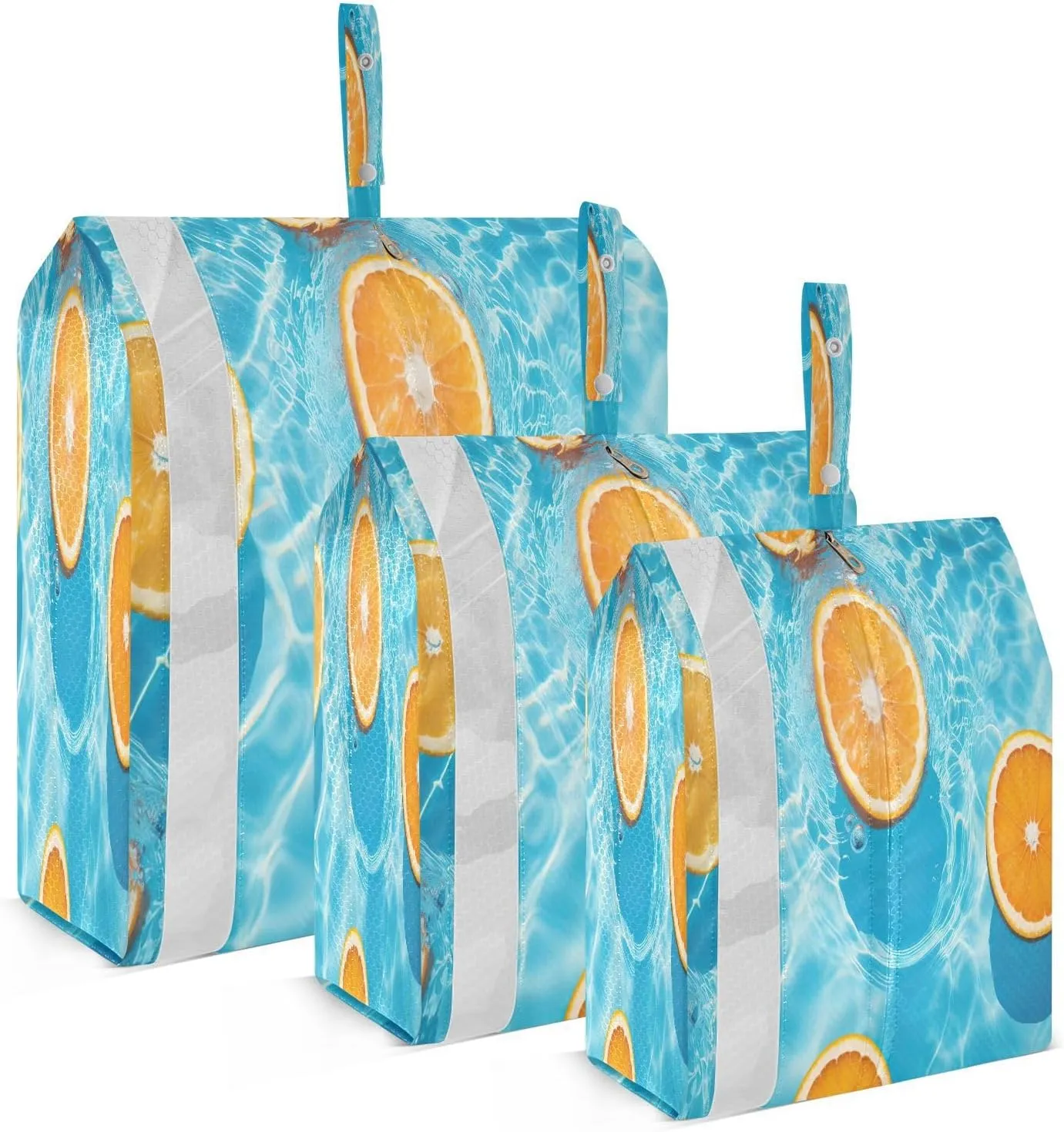 Orange Slices Water Packing Cubes for Travel 3 Set Packing Compression Cubes Suitcase Organizer for Packing