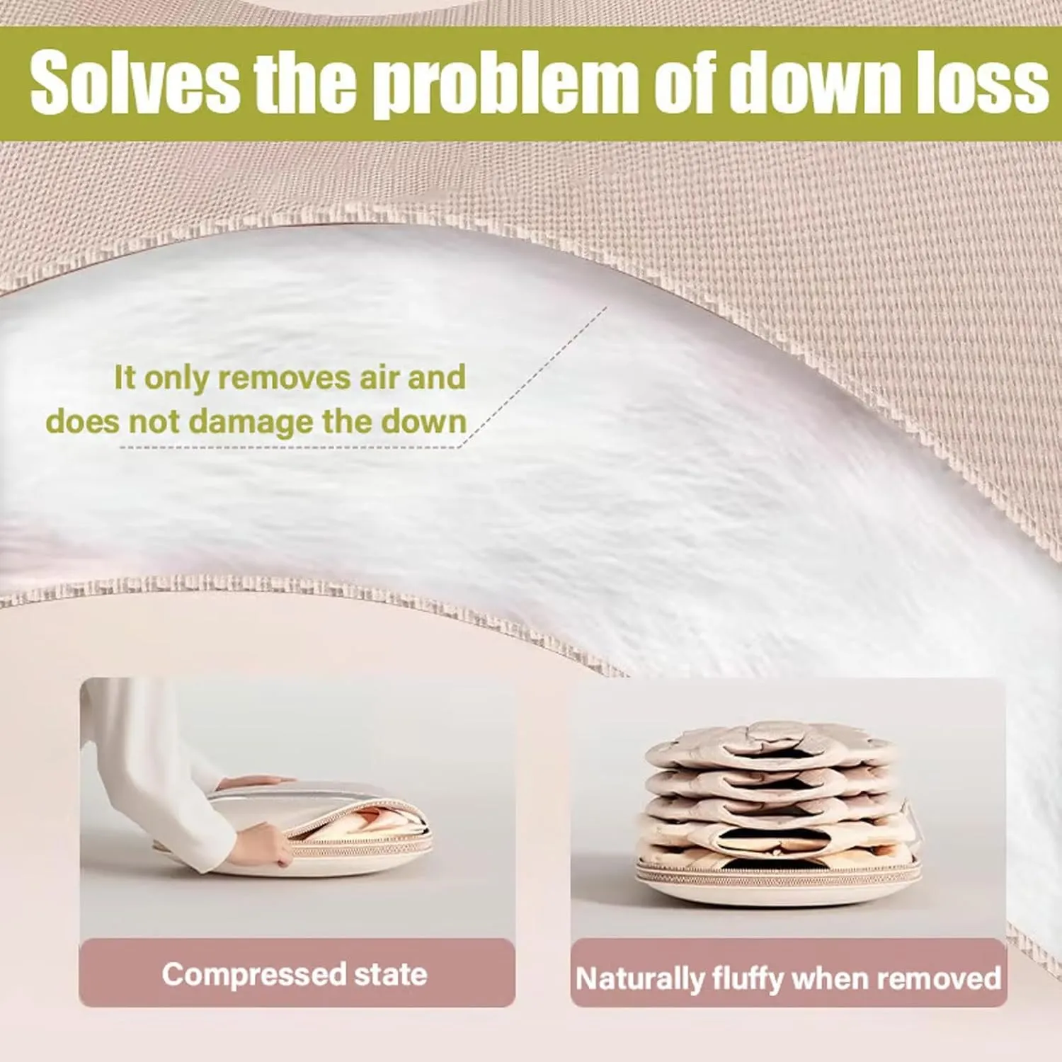 Otherwise Garment Bags, Otherwise Space Saving Hanging Garment Bag with Self Compression Zipper, 35/43/51 In Dust Cover Clothes Bags for Down Coat (Beige,All Size-3pcs)