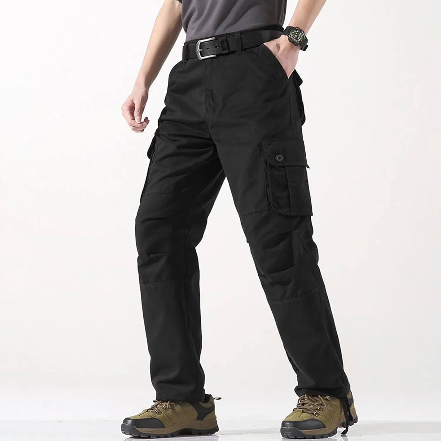 Pants for Men Cargo Work Pants for Men Men's Work Pants Relaxed Fit Fleece Lined Jeans Pants Men Mens Carpenter