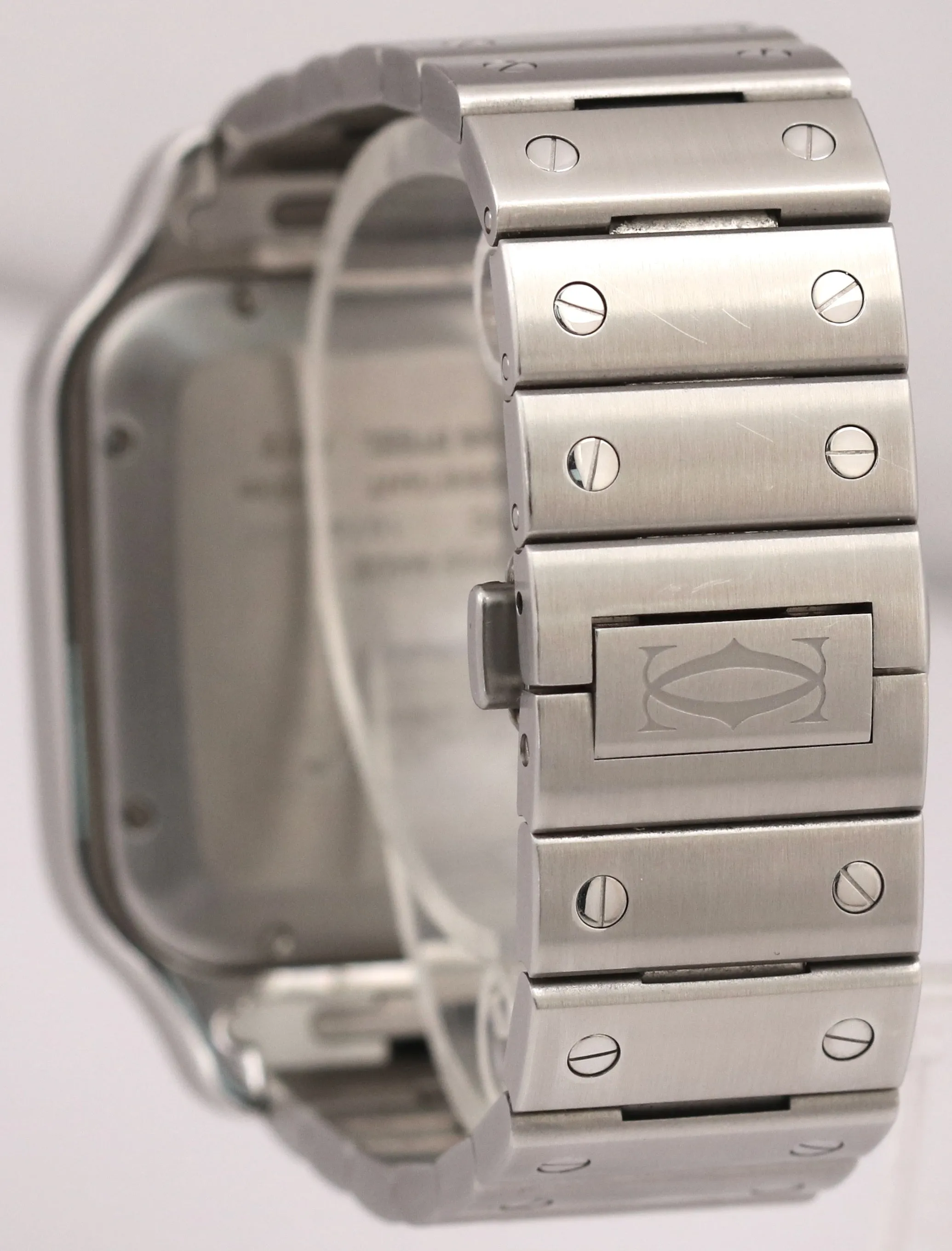 PAPERS Cartier Santos Large 39.8mm BLACK ADLC Gray Steel 4072 WSSA0037 Watch
