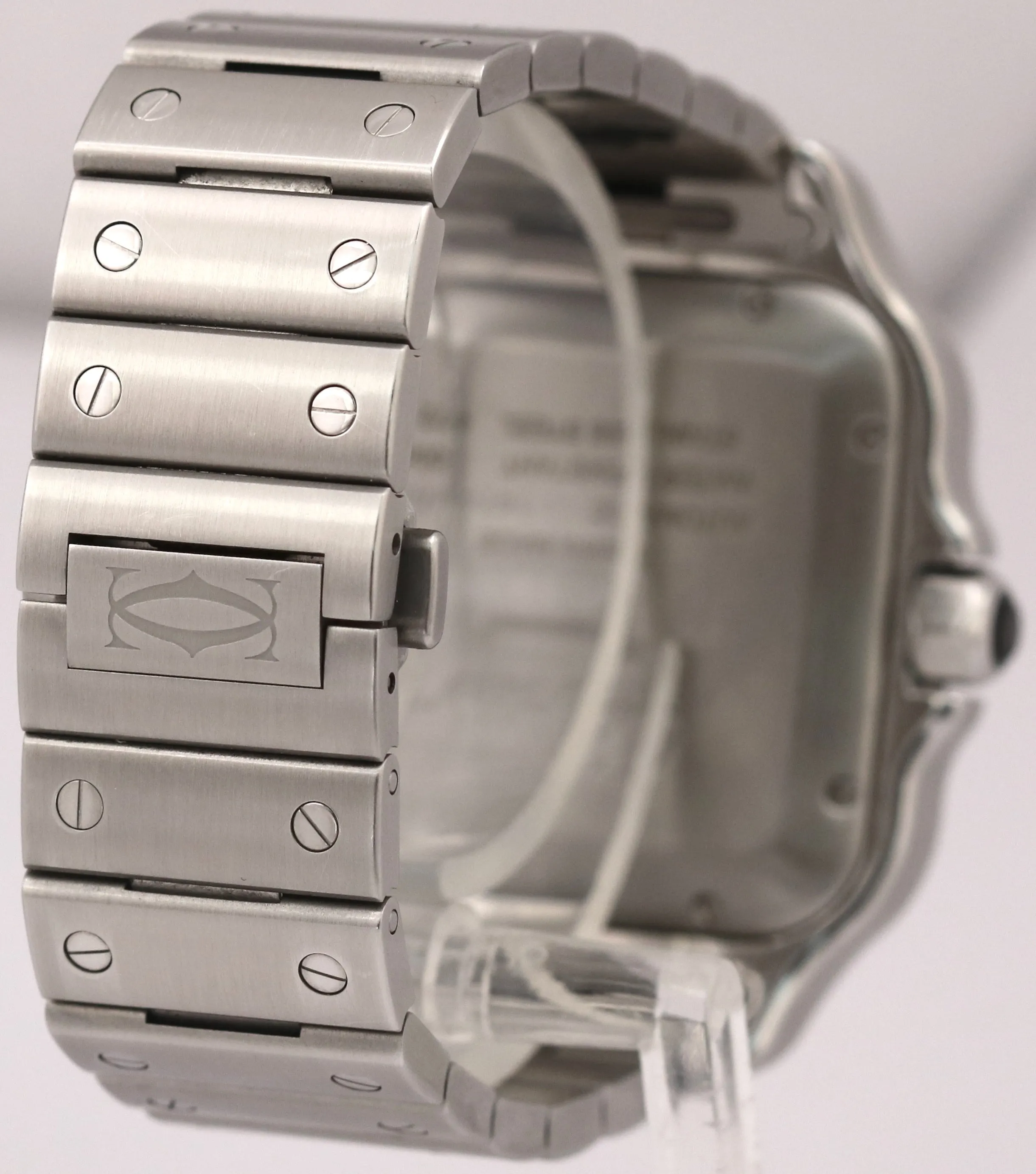 PAPERS Cartier Santos Large 39.8mm BLACK ADLC Gray Steel 4072 WSSA0037 Watch
