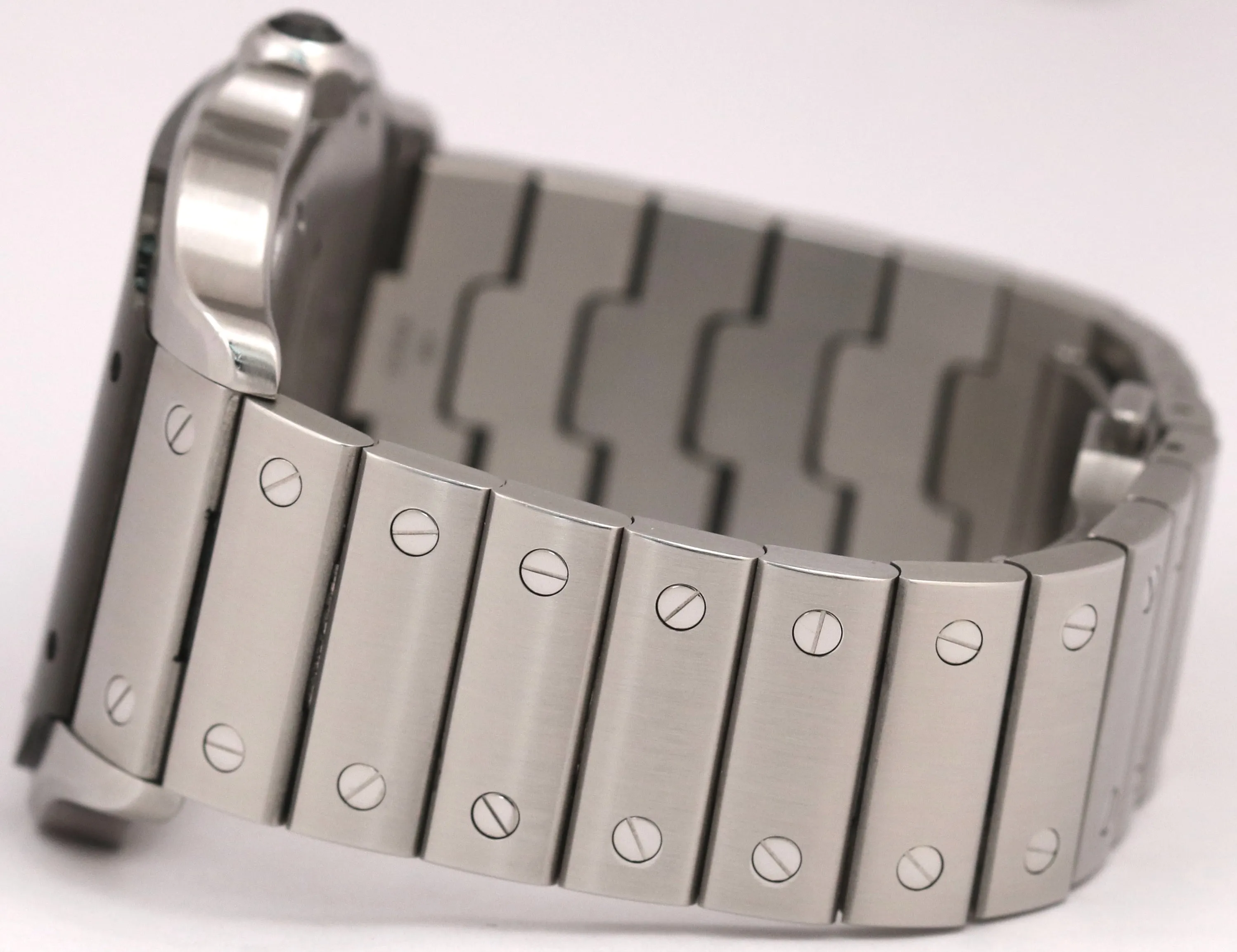 PAPERS Cartier Santos Large 39.8mm BLACK ADLC Gray Steel 4072 WSSA0037 Watch