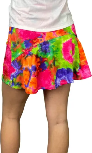 Pink Tie Dyed Flutter Style Golf/Tennis Skort/Skirt