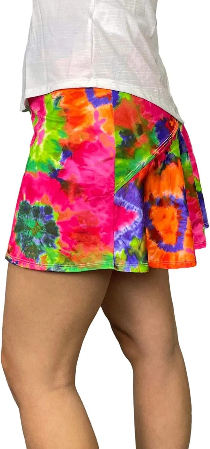 Pink Tie Dyed Flutter Style Golf/Tennis Skort/Skirt