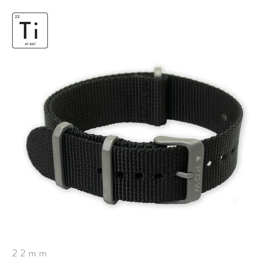 Prometheus Design Werx | Ti-NATO Strap 22mm - Black