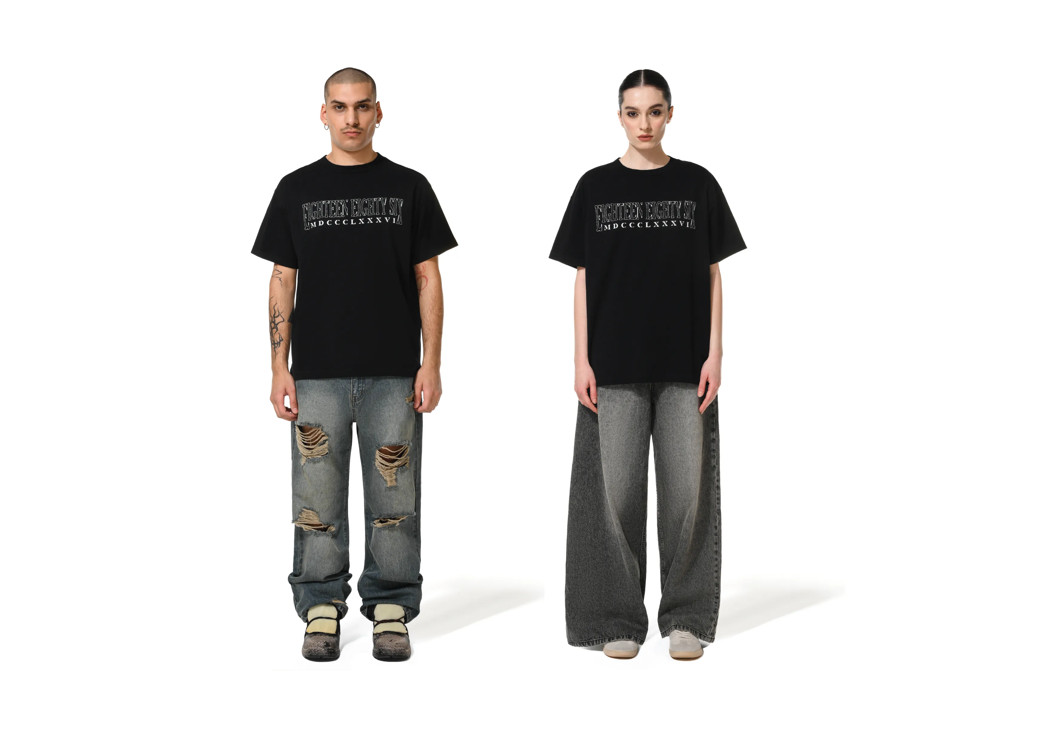 Roman Numeral T-Shirt - Black