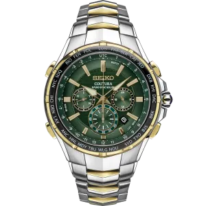 Seiko Coutura SSG022 Radio Sync Solar Chronograph 10 ATM Water Resistant 45.5mm Men's Watch