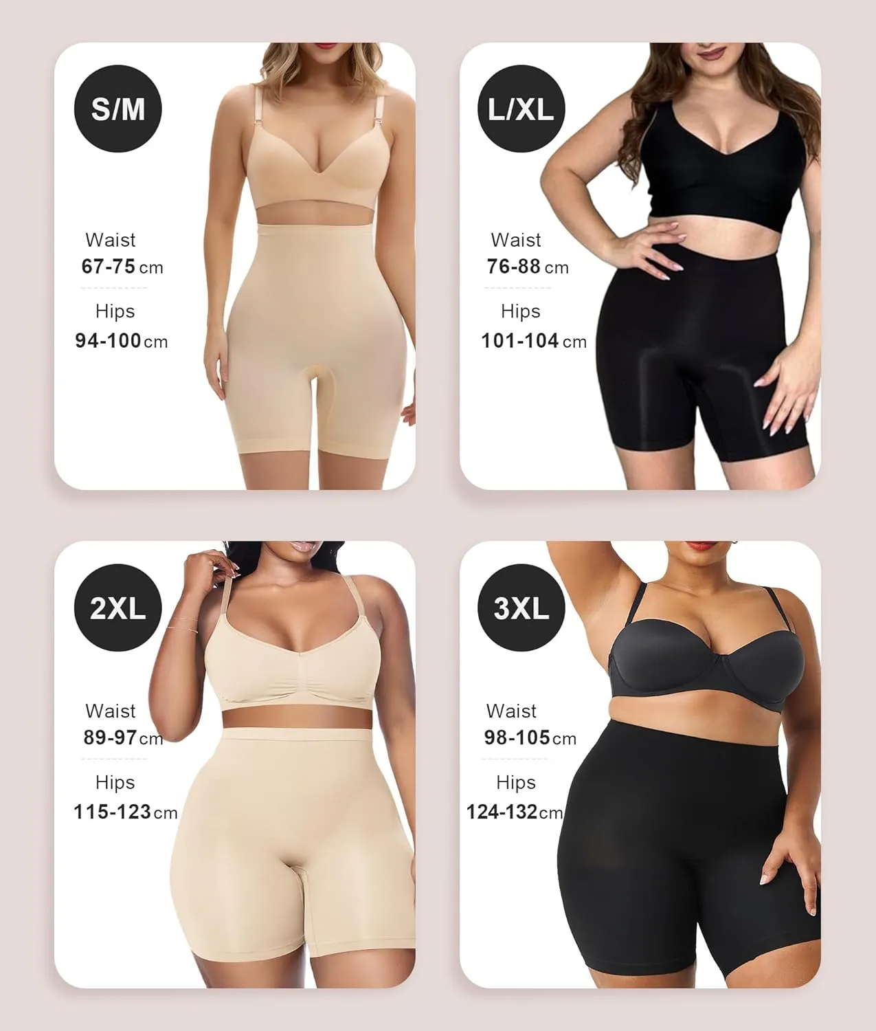 SHAPERX Women Shapewear Tummy Control Panties High Waisted Shorts Seamless Body Shaper Underwear