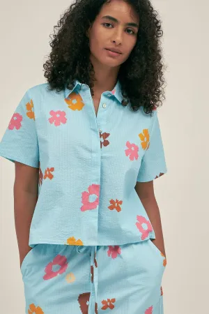Short Sleeve Shirt Poppy Sky