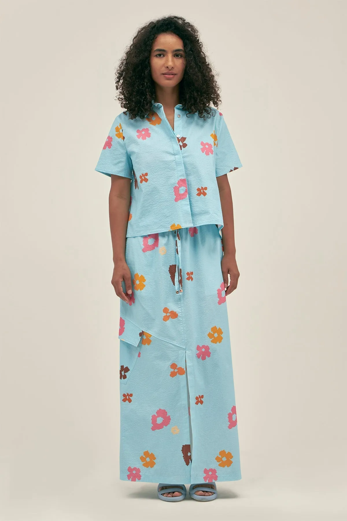 Short Sleeve Shirt Poppy Sky