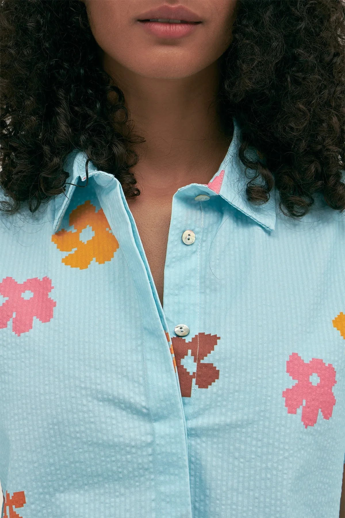 Short Sleeve Shirt Poppy Sky