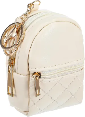 Sibba Mini Backpack Cute Cosmetic Bag PU Leather Makeup Bag Creative Lipstick Pocket Zipper Pouch Portable Travel Storage Bag Card Holder Compact Coin Purse Wallet Compact Make Up Organizer for Women