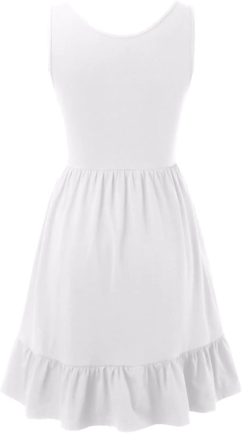 Sleeveless Knee Length Retro A Line Flared Swing Formal Prom Party Dress Floral Sleeve Dress