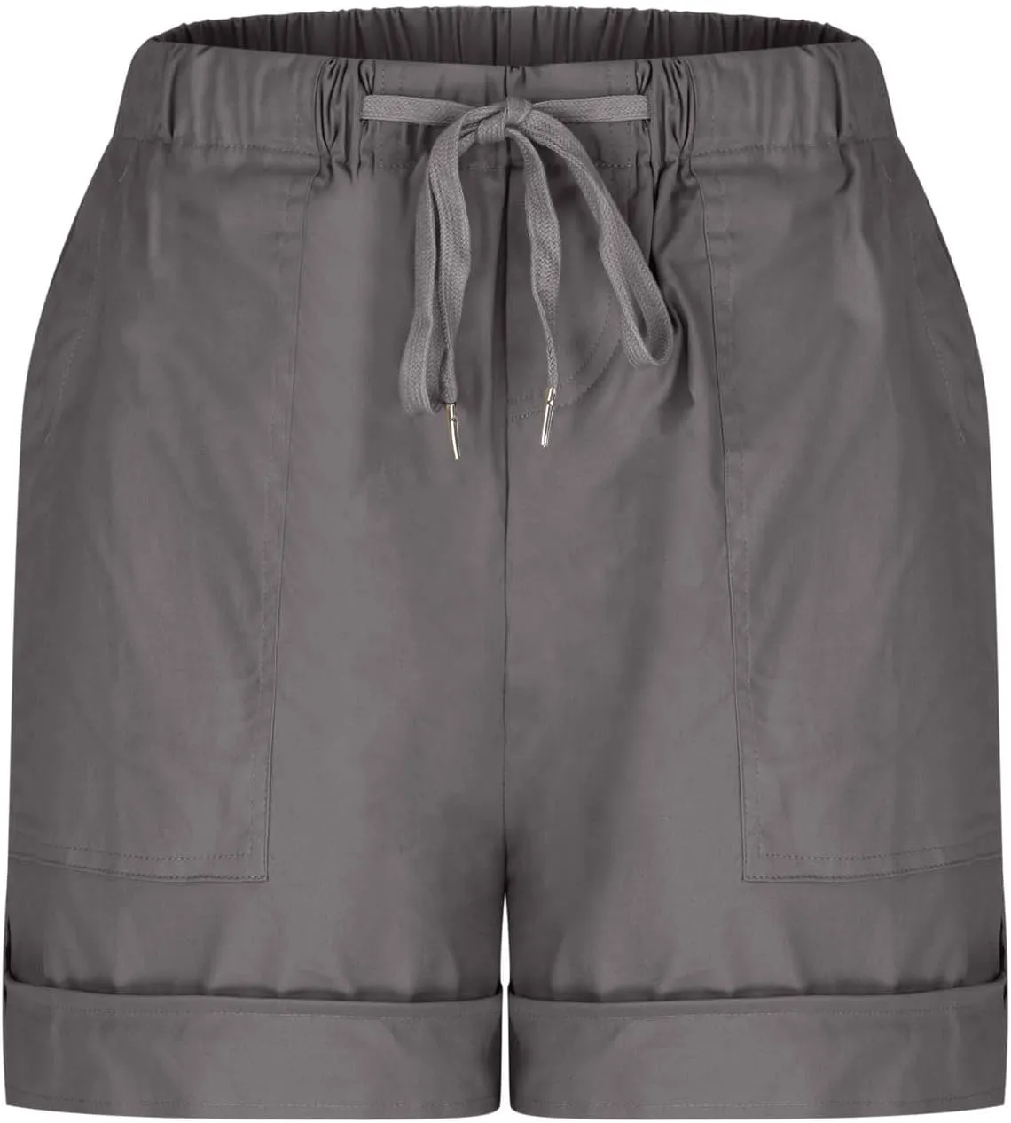 Summer Shorts for Women Plus Size Casual Elastic Waist Drawstring Short 5 Inch Inseam Beach Vacation Outfits