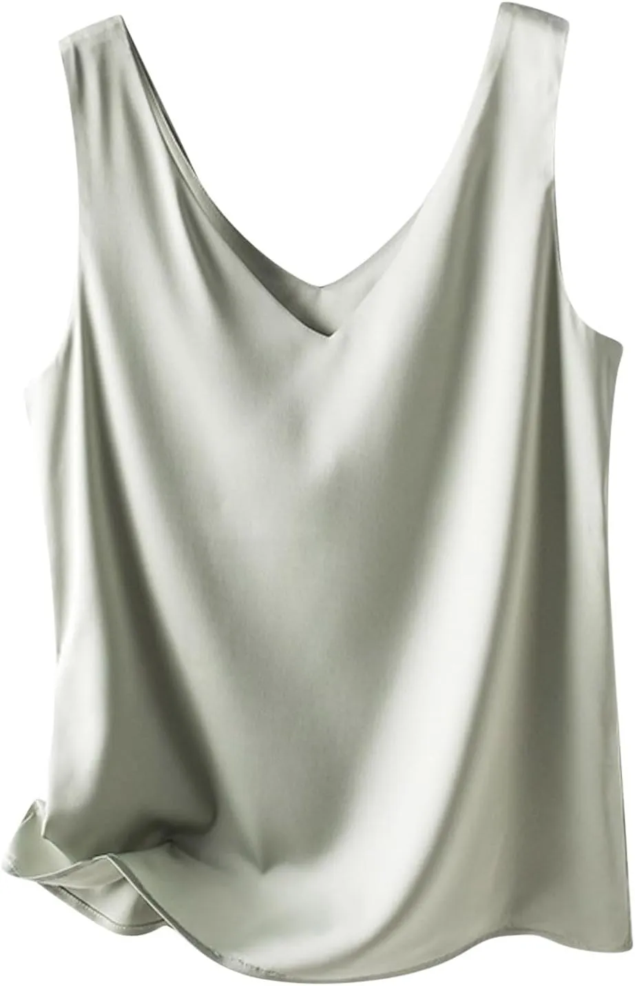 Summer V Neck Tank Tops for Women Silk Satin Summer Sleeveless Camisole Straps Top Womens Tops Dressy Casual