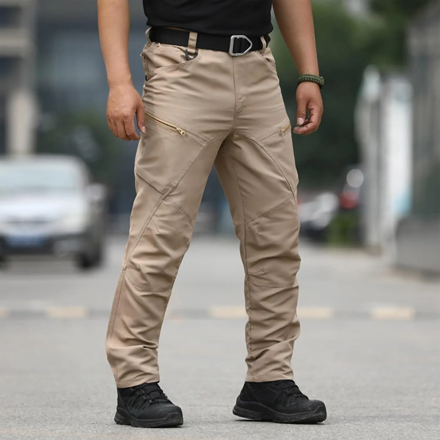 Tactical Chinos Pants Men Relaxed Fit Cargo Chino Pants Stretch Slim Fit Jogger Sweatpant Multi Pockets Hiking Pants