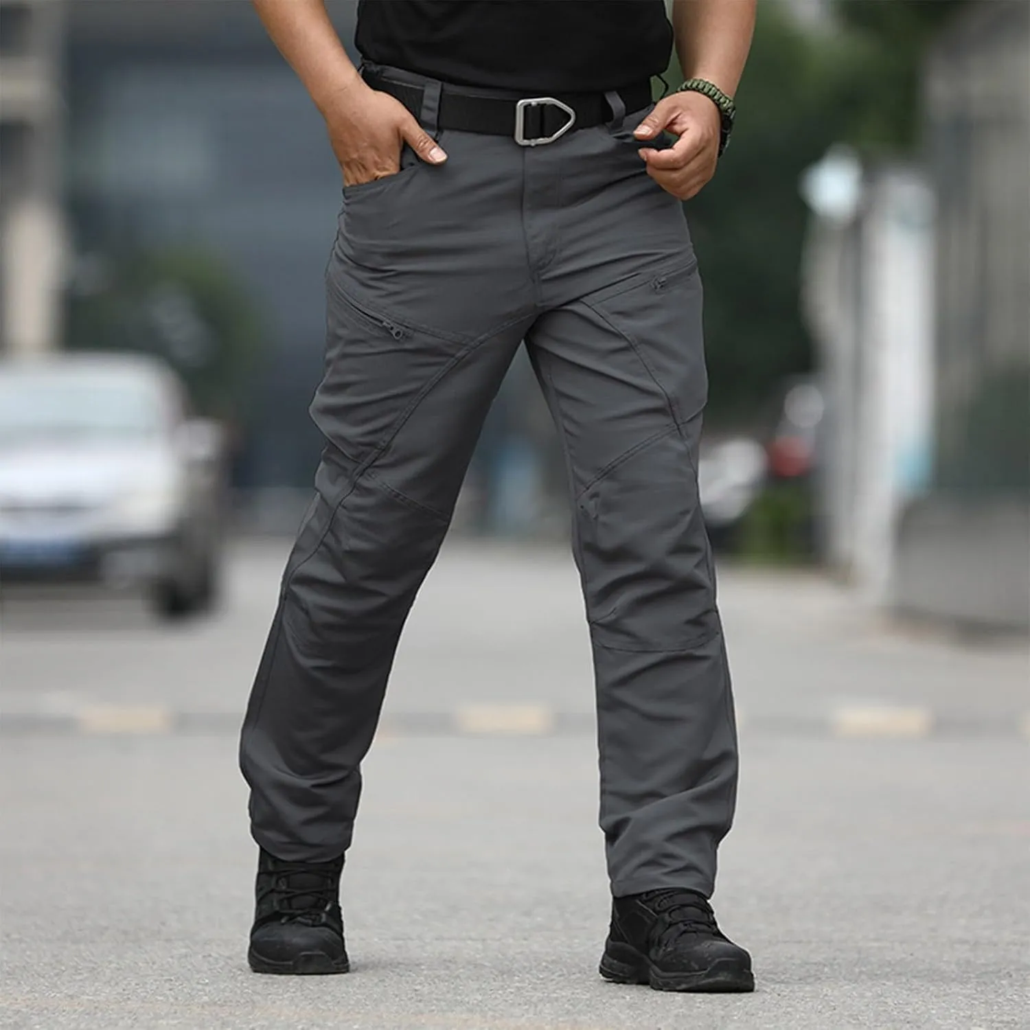 Tactical Chinos Pants Men Relaxed Fit Cargo Chino Pants Stretch Slim Fit Jogger Sweatpant Multi Pockets Hiking Pants
