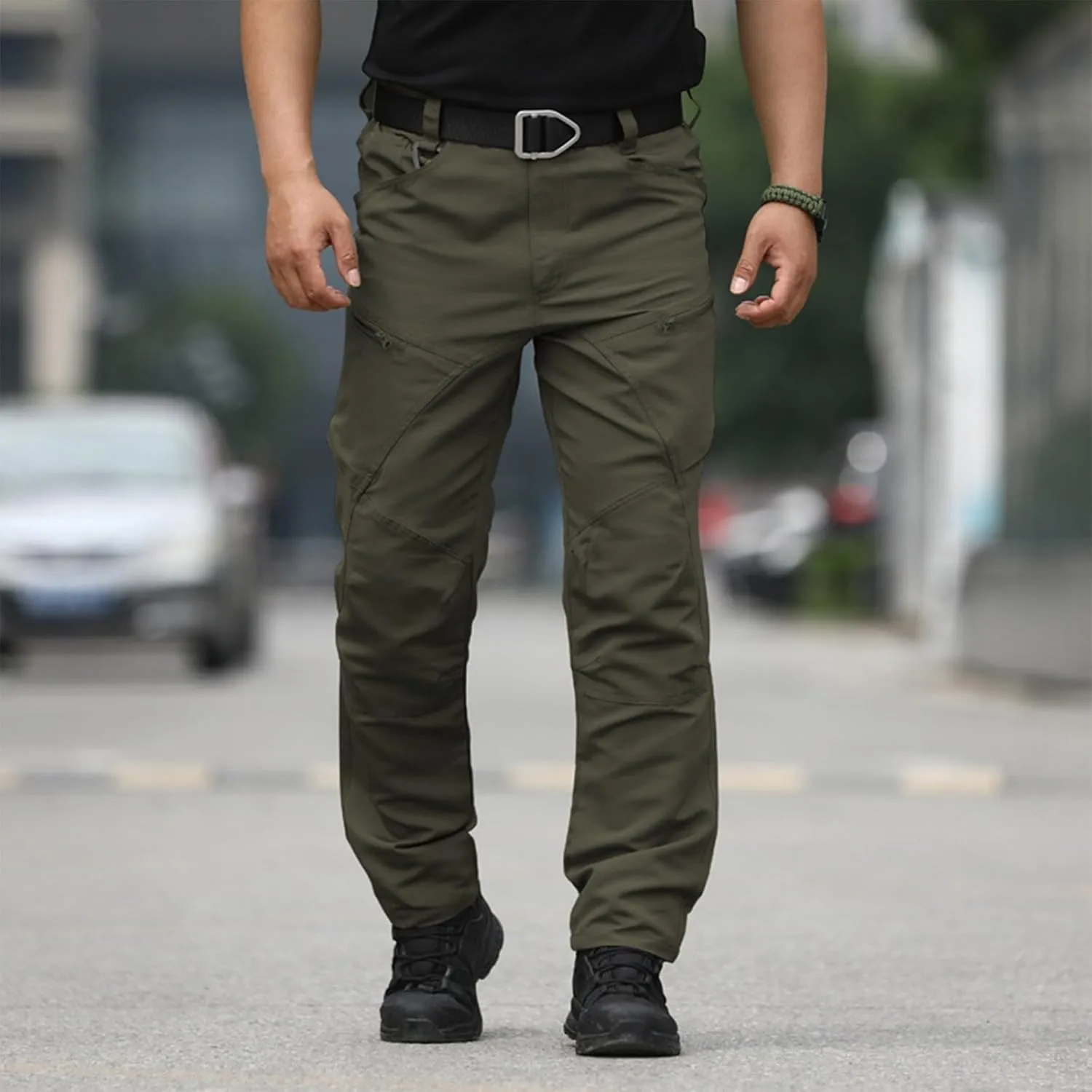 Tactical Chinos Pants Men Relaxed Fit Cargo Chino Pants Stretch Slim Fit Jogger Sweatpant Multi Pockets Hiking Pants