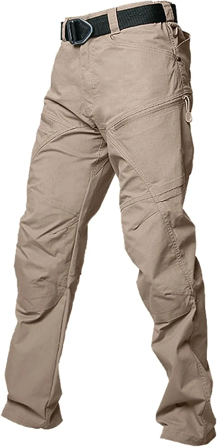 Tactical Chinos Pants Men Relaxed Fit Cargo Chino Pants Stretch Slim Fit Jogger Sweatpant Multi Pockets Hiking Pants