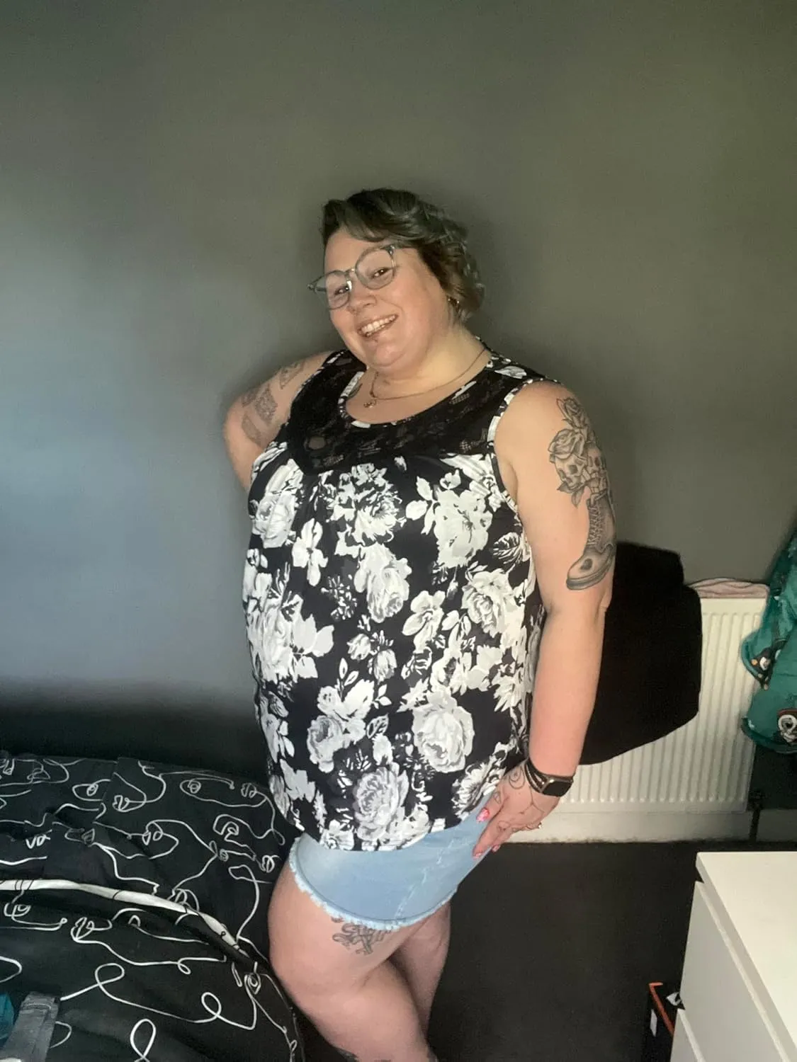 TIYOMI Plus Size Floral Tank Tops for Women Sleeveless Shirts Summer Tunic Tank Tops Flowy Camisoles XL-5XL