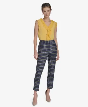 Tommy Hilfiger Women's Slim Fit Pinstripe Print Trousers