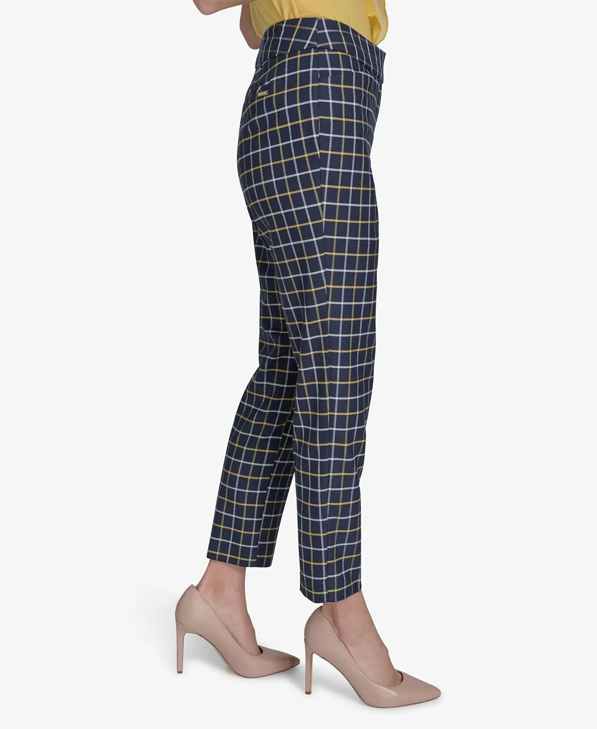 Tommy Hilfiger Women's Slim Fit Pinstripe Print Trousers