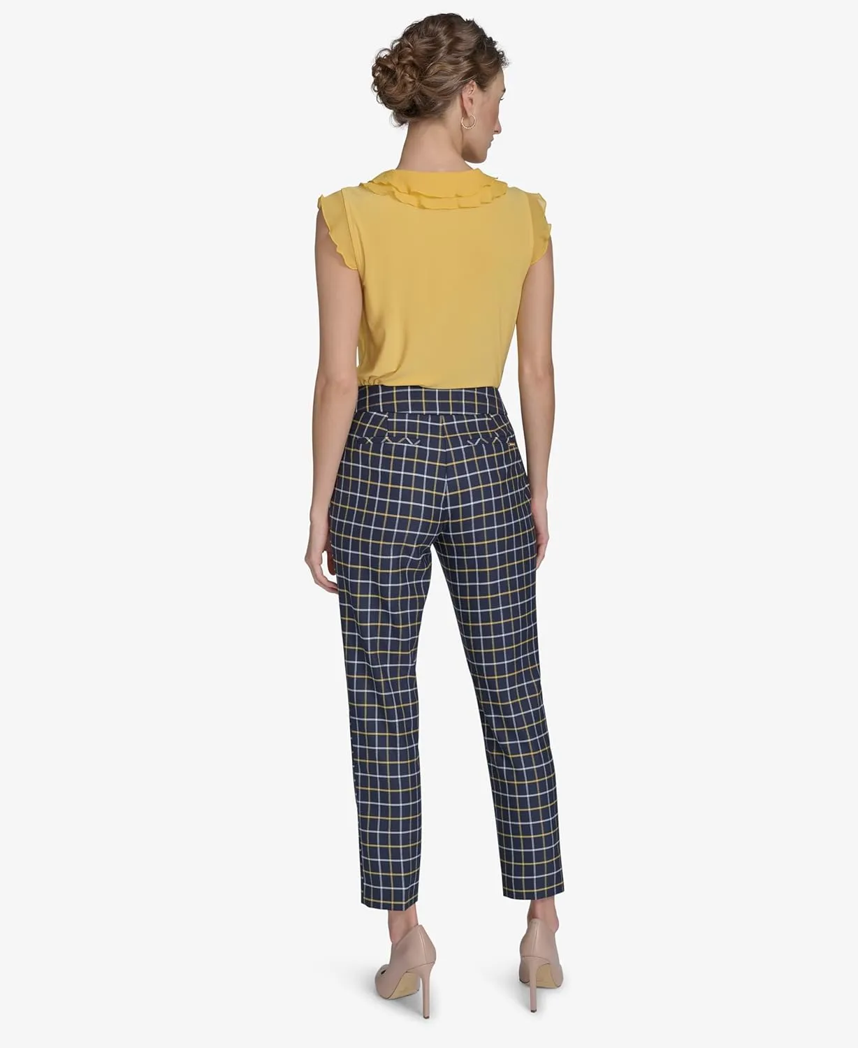 Tommy Hilfiger Women's Slim Fit Pinstripe Print Trousers