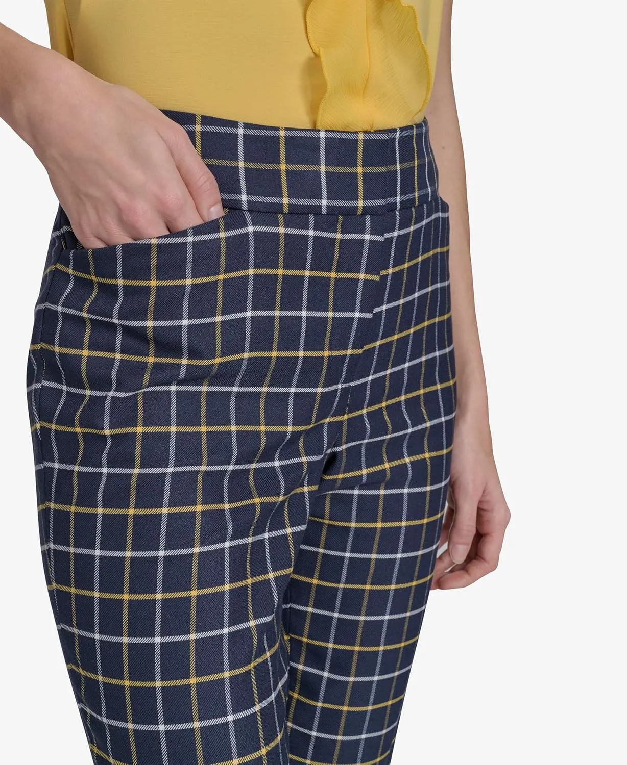 Tommy Hilfiger Women's Slim Fit Pinstripe Print Trousers