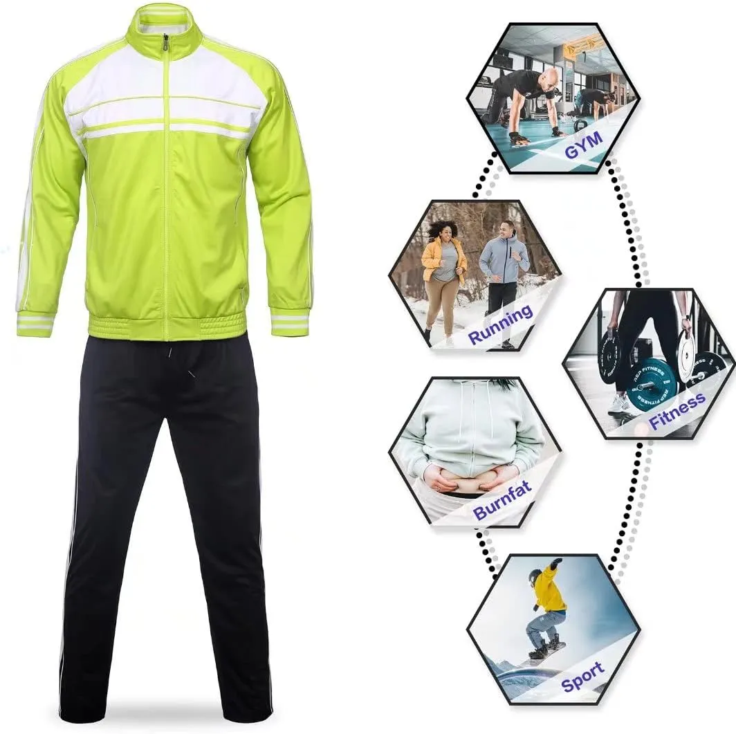 Tracksuit for men outfit 2 pieces classic side Striped jogging suit set active outwear