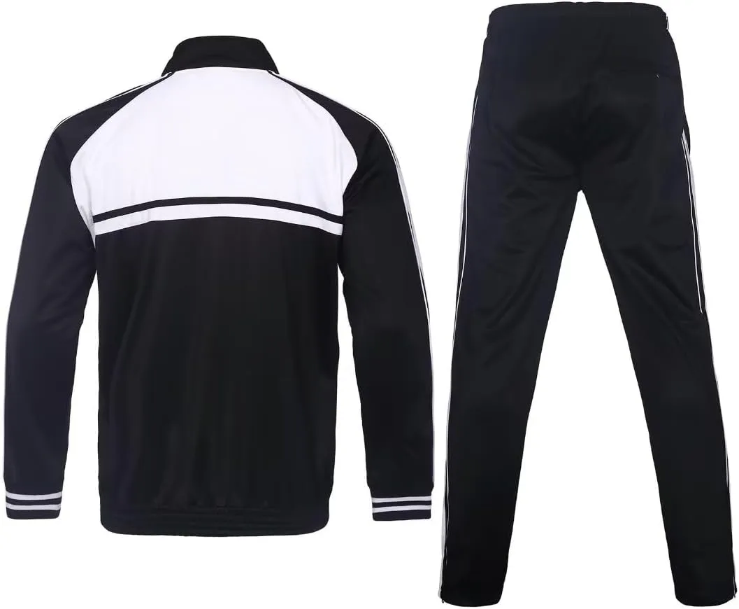 Tracksuit for men outfit 2 pieces classic side Striped jogging suit set active outwear