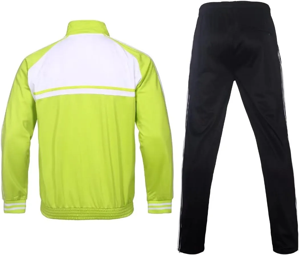 Tracksuit for men outfit 2 pieces classic side Striped jogging suit set active outwear