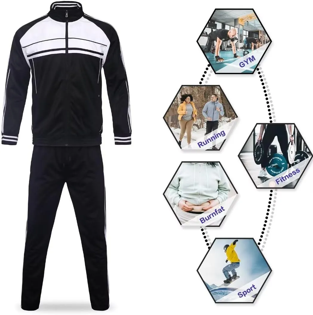 Tracksuit for men outfit 2 pieces classic side Striped jogging suit set active outwear
