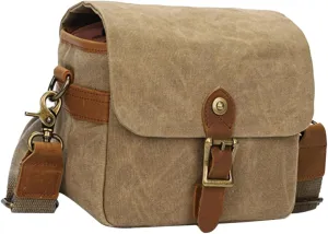 Travel Camera Bag Compact Crossbody Bag Mirrorless Camera Storage Canvas Shockproof for Dslr