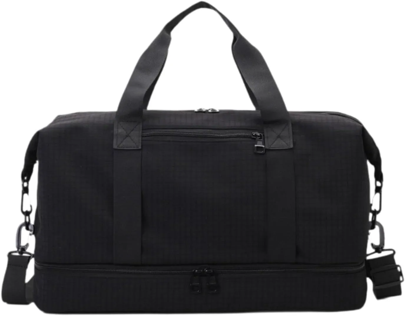 Travel Duffel Bag for Airlines And Gym Use Compact Tote for Weekend Getaways, Black