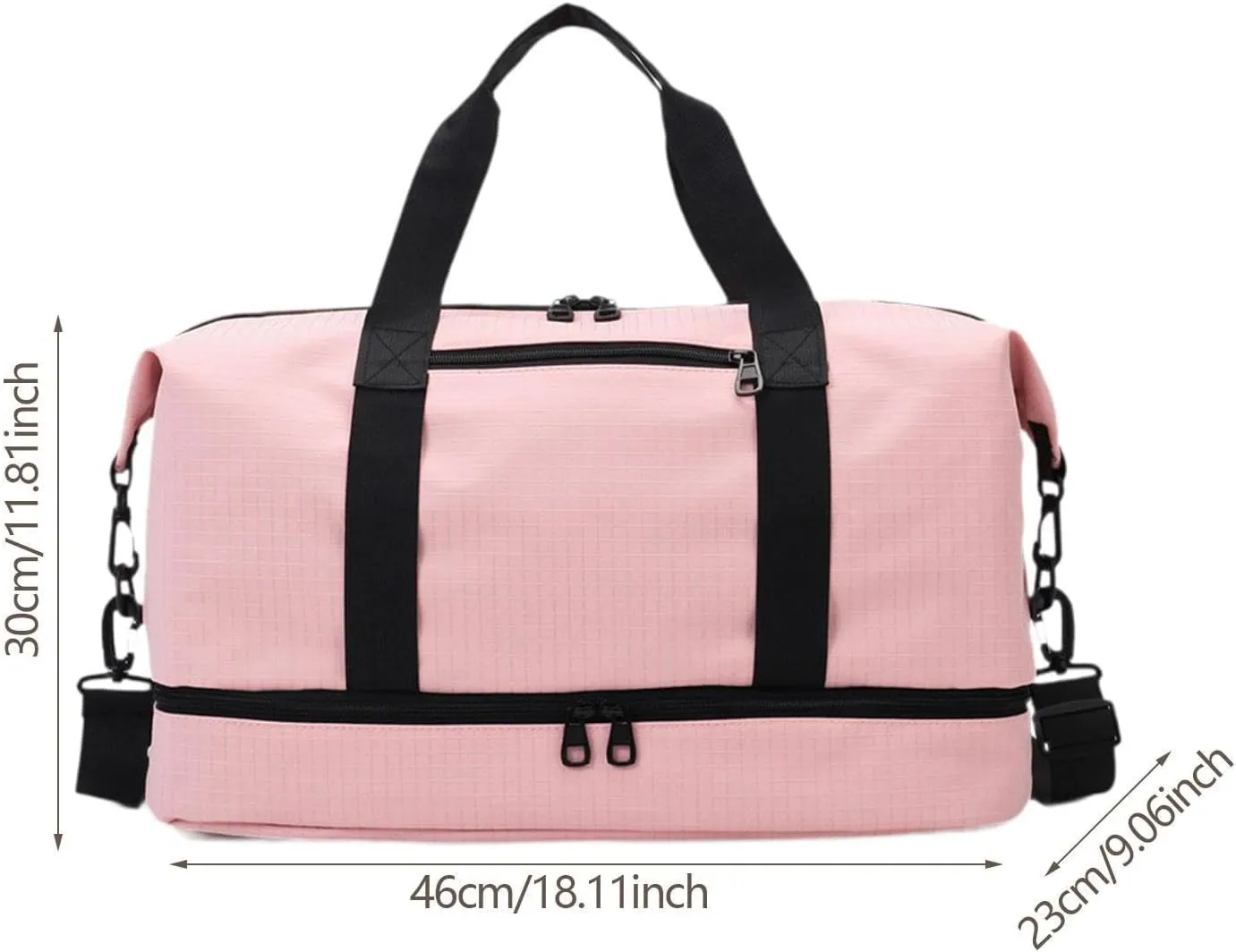 Travel Duffel Bag for Airlines And Gym Use Compact Tote for Weekend Getaways, Pink