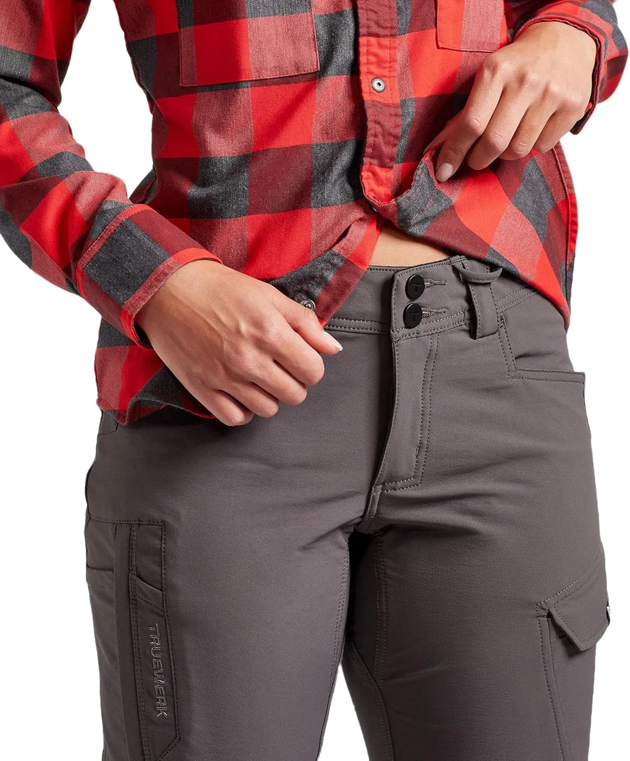TRUEWERK Womens Workwear Pants - T1 WerkPants - Relaxed Fit, Lightweight, Moisture Wicking, Cargo Pants with 4-Way Stretch
